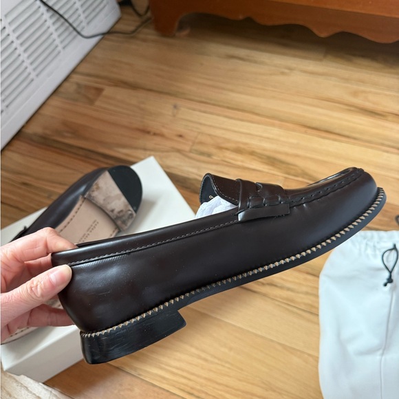 Freda Salvador Elba Penny Loafer in Rich Brown - Picture 5 of 9